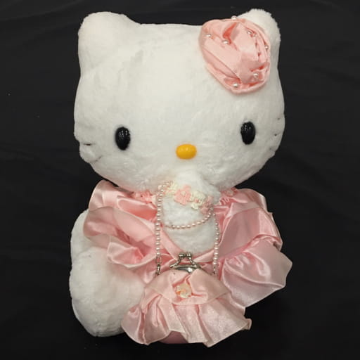 サンリオ ハローキティ × QUESTINA バラ リボン ピンクドレス ぬいぐるみ