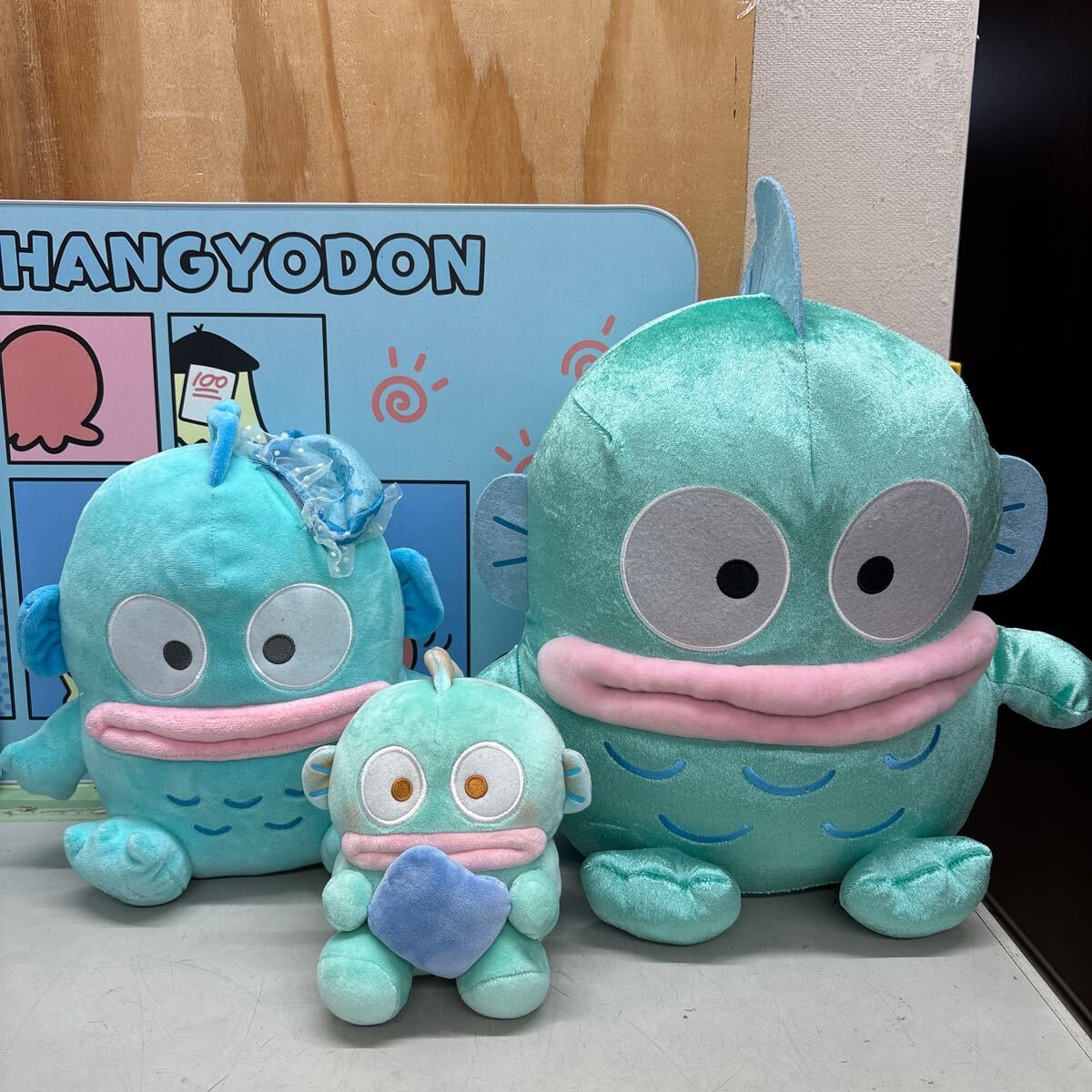 ハンギョドン サンリオ ぬいぐるみ クッション リュック 小物 テーブル 他 ハンギョドングッズ まとめて (6)